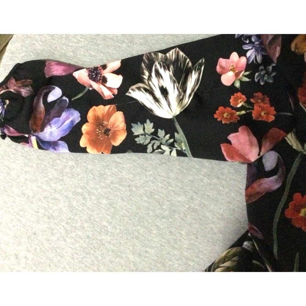 J Crew sz M blouse top multicolor floral polyester - Picture 4 of 11